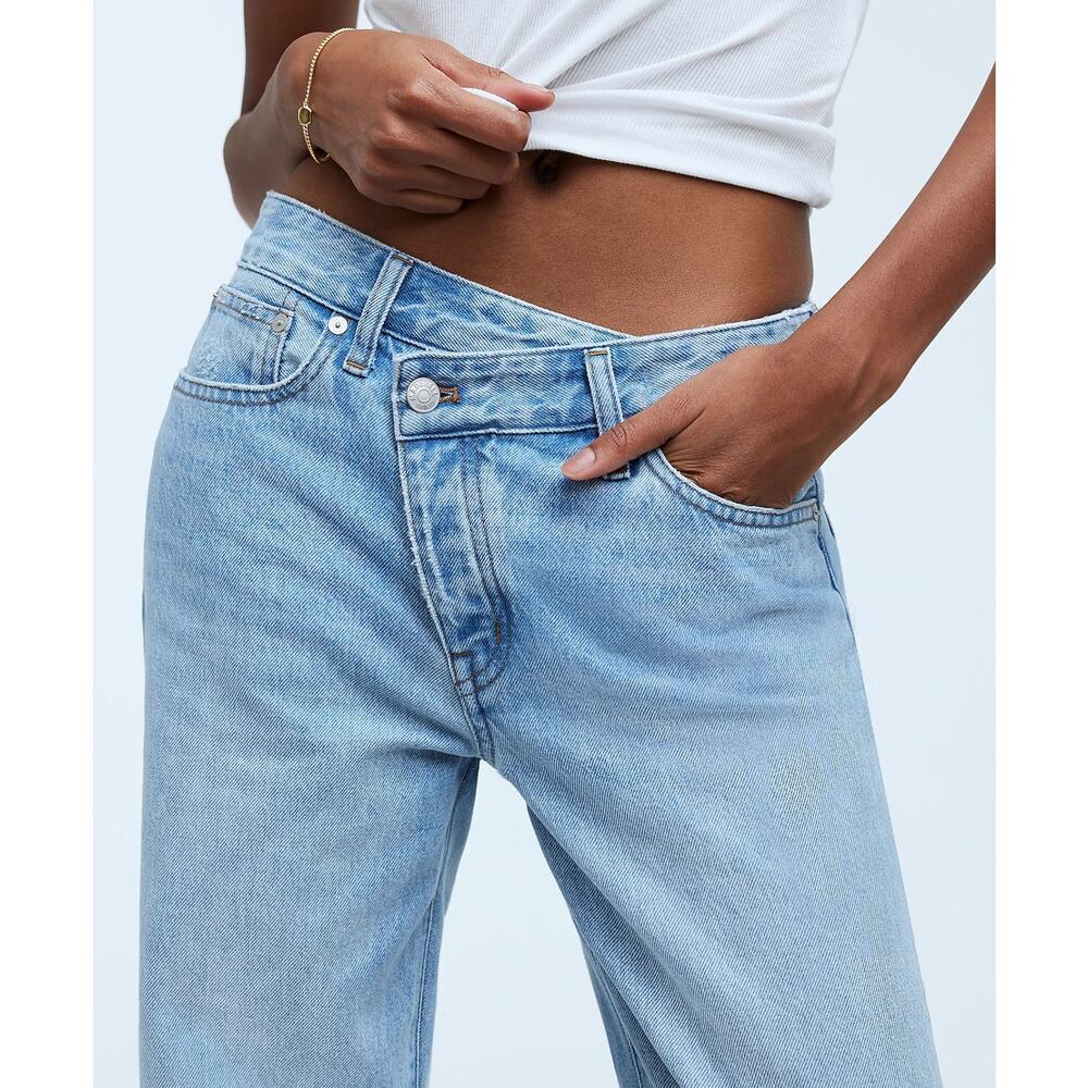 NWT Madewell Low-Slung Straight Jeans In Sevilla Wash Size 27 - Picture 4 of 11